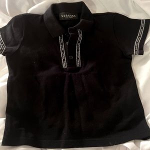 Toddler Versace polo shirt, size: 24 months, color: Black